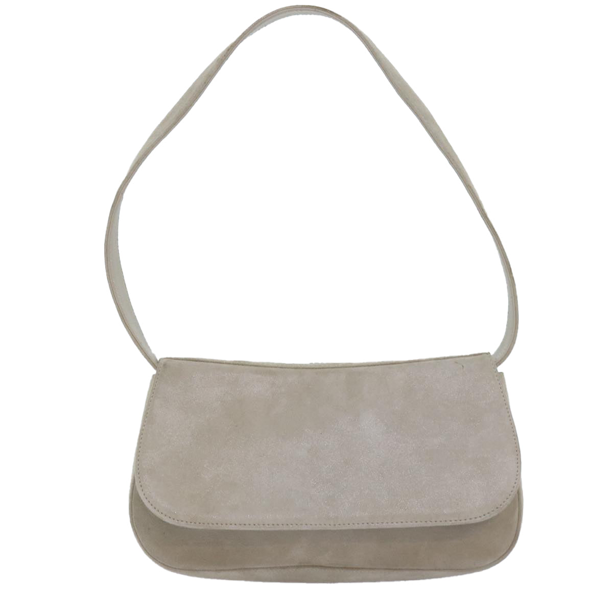 BALLY Shoulder Bag Suede Beige Auth bs16669