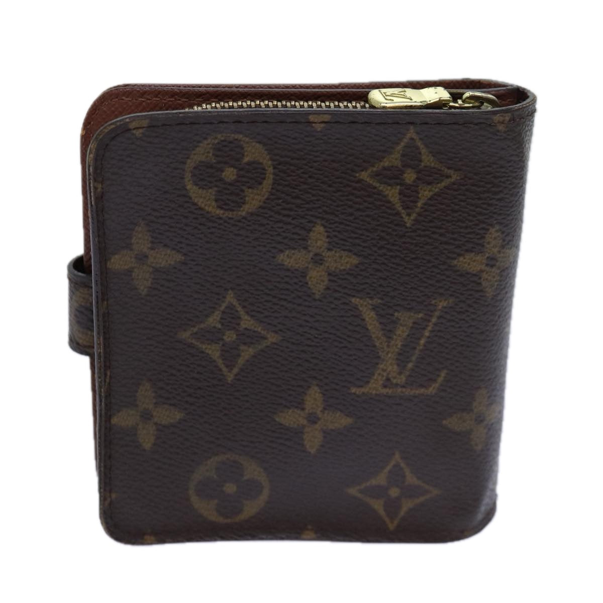 LOUIS VUITTON Monogram Compact Zip Wallet M61667 LV Auth bs16753