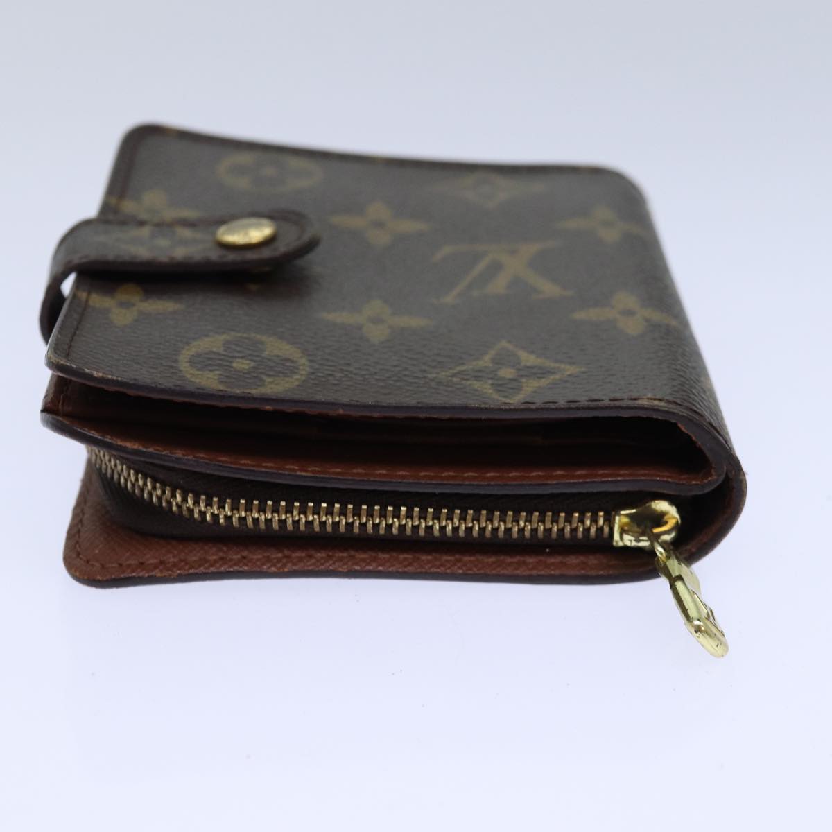 LOUIS VUITTON Monogram Compact Zip Wallet M61667 LV Auth bs16753