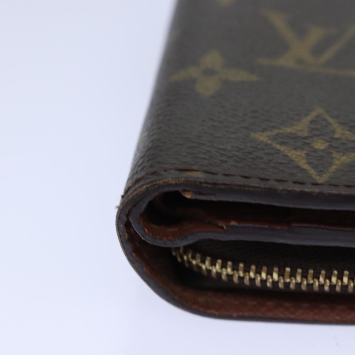 LOUIS VUITTON Monogram Compact Zip Wallet M61667 LV Auth bs16753