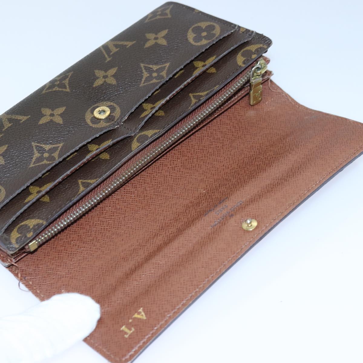 LOUIS VUITTON Monogram Portefeuille Sarah Long Wallet M60531 LV Auth bs16755