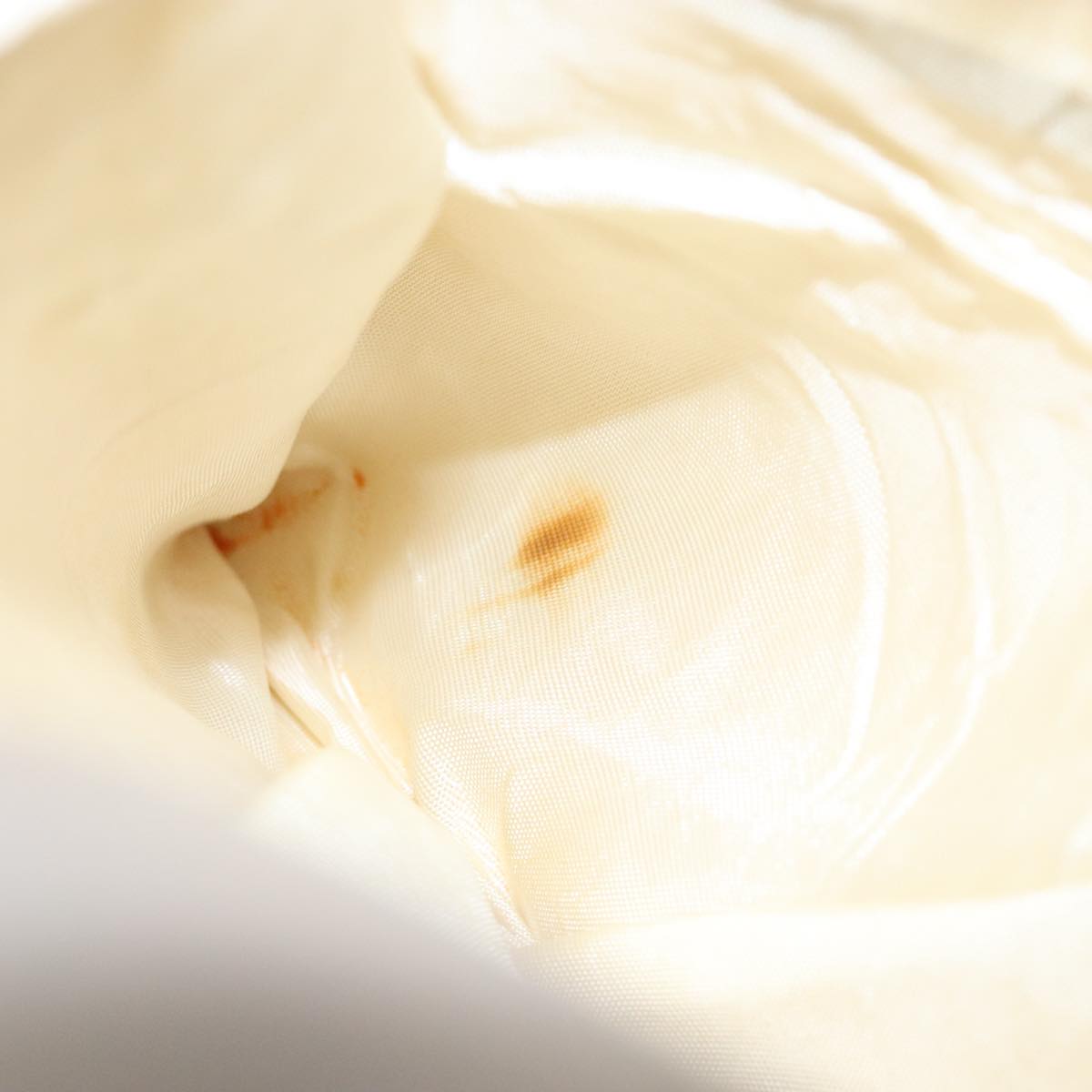 CELINE Hand Bag Leather Beige Auth bs16776