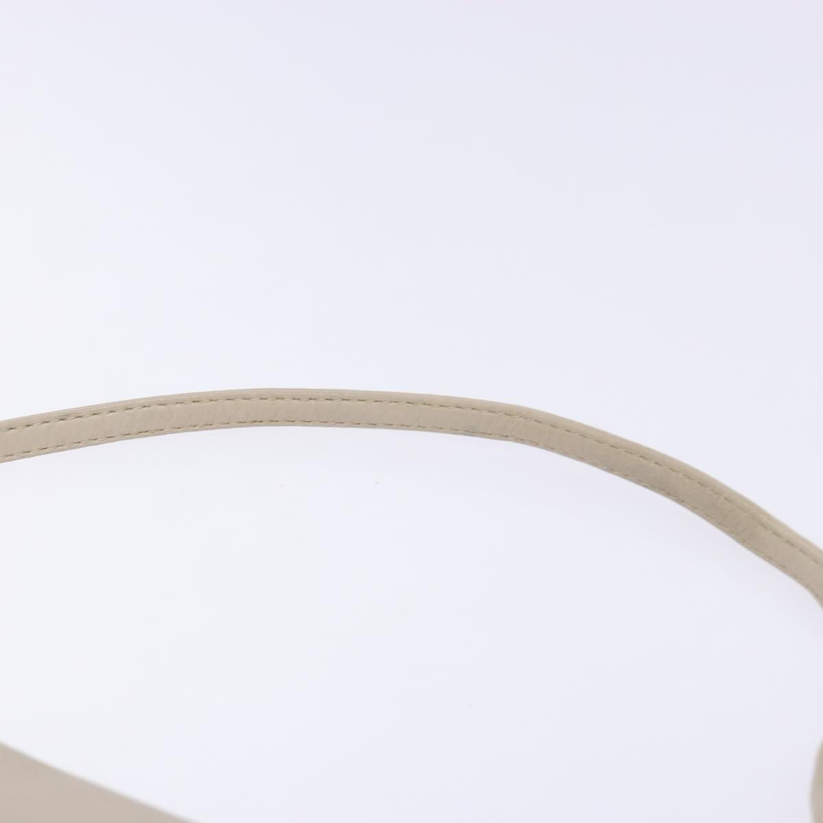 CELINE Hand Bag Leather Beige Auth bs16776