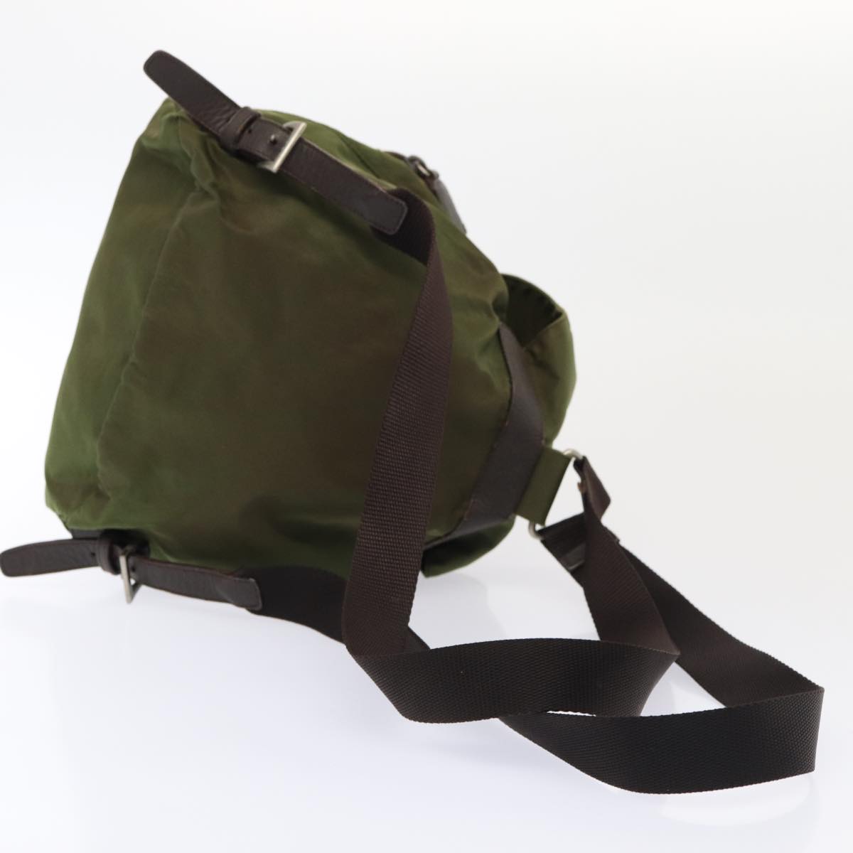 PRADA Backpack Nylon Khaki Auth bs16830