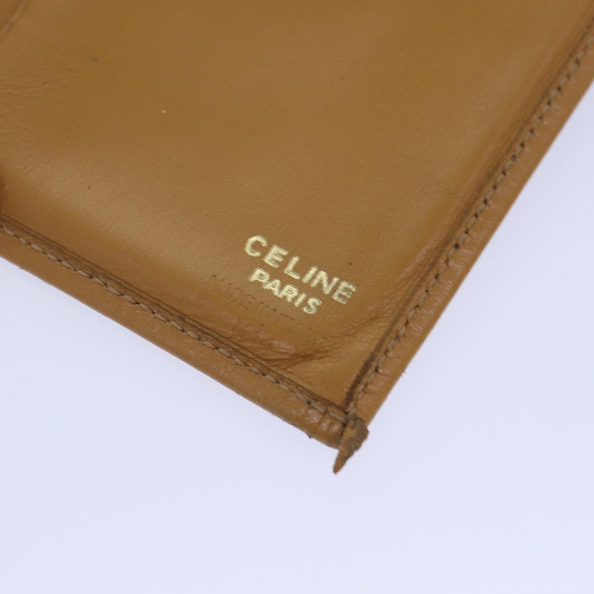 CELINE Macadam Canvas Wallet PVC Leather Brown Auth bs16843