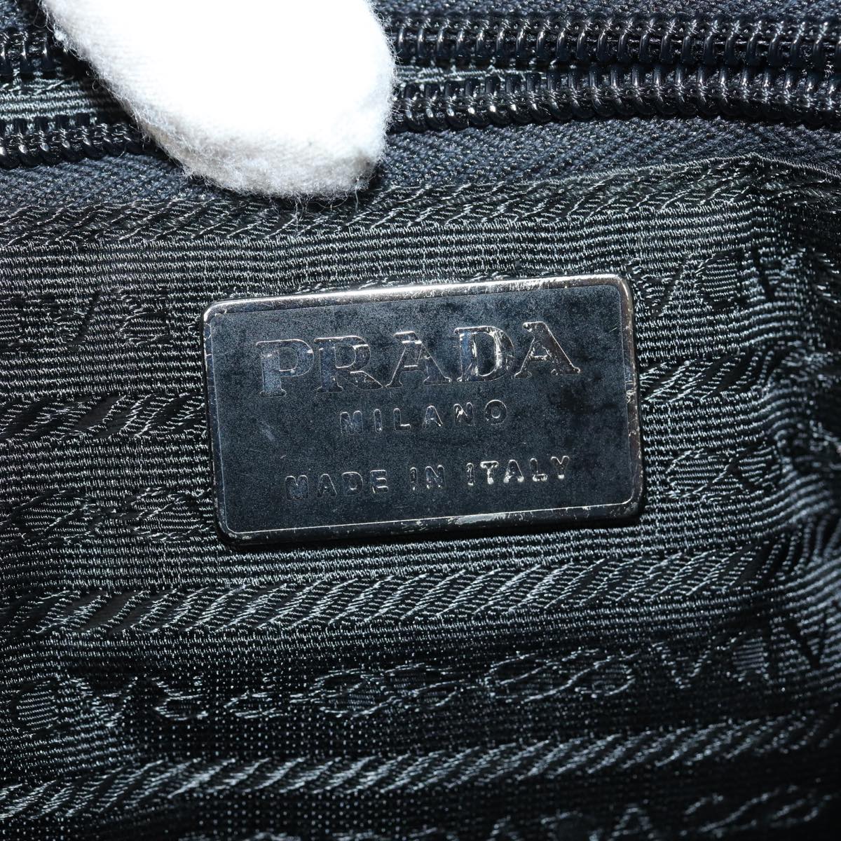 PRADA Hand Bag Nylon Black Auth bs16863