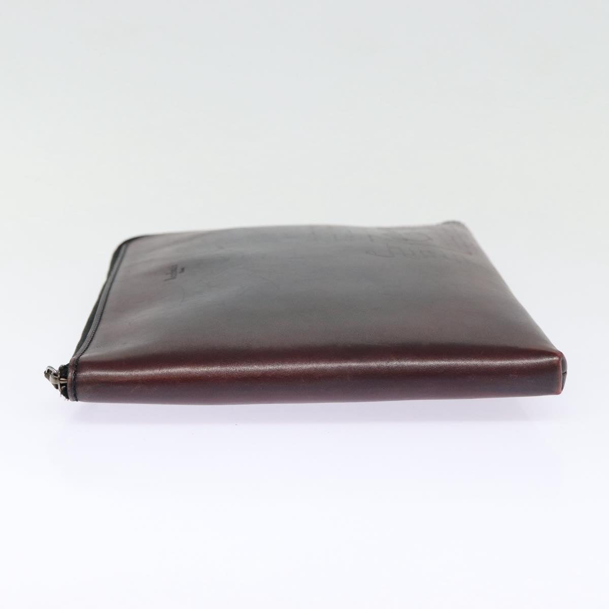 Berluti Clutch Bag Leather Brown Auth bs16872