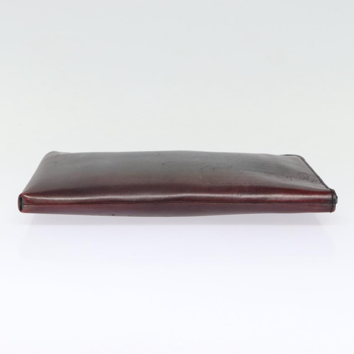 Berluti Clutch Bag Leather Brown Auth bs16872