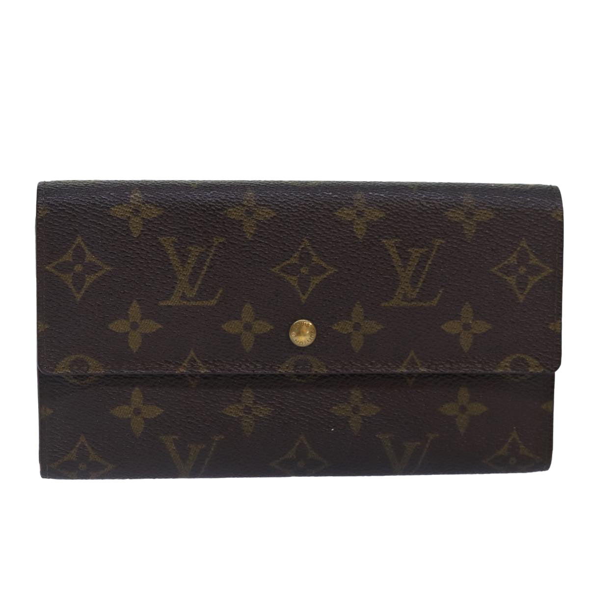 LOUIS VUITTON Monogram Portefeuille International Wallet M61217 LV Auth bs16890