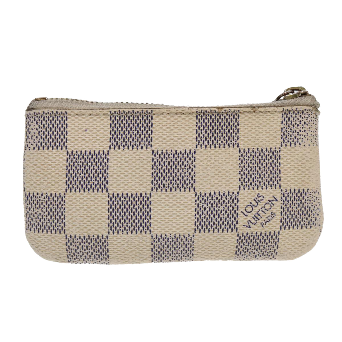 LOUIS VUITTON Damier Azur Pochette Cles Coin Purse N62659 LV Auth bs16937