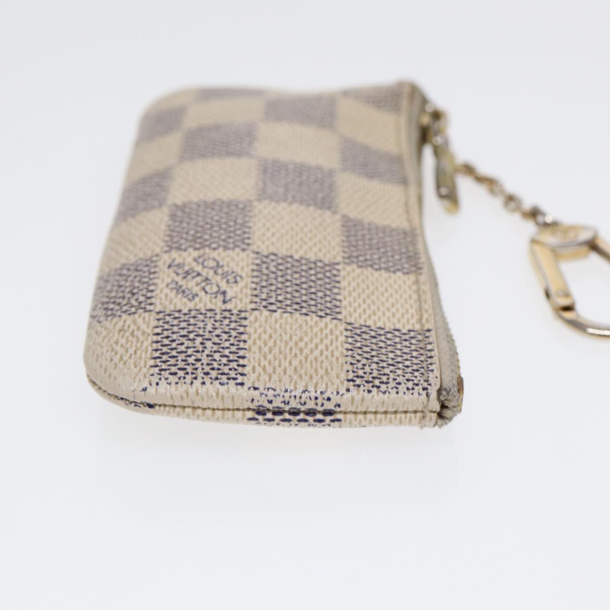 LOUIS VUITTON Damier Azur Pochette Cles Coin Purse N62659 LV Auth bs16937