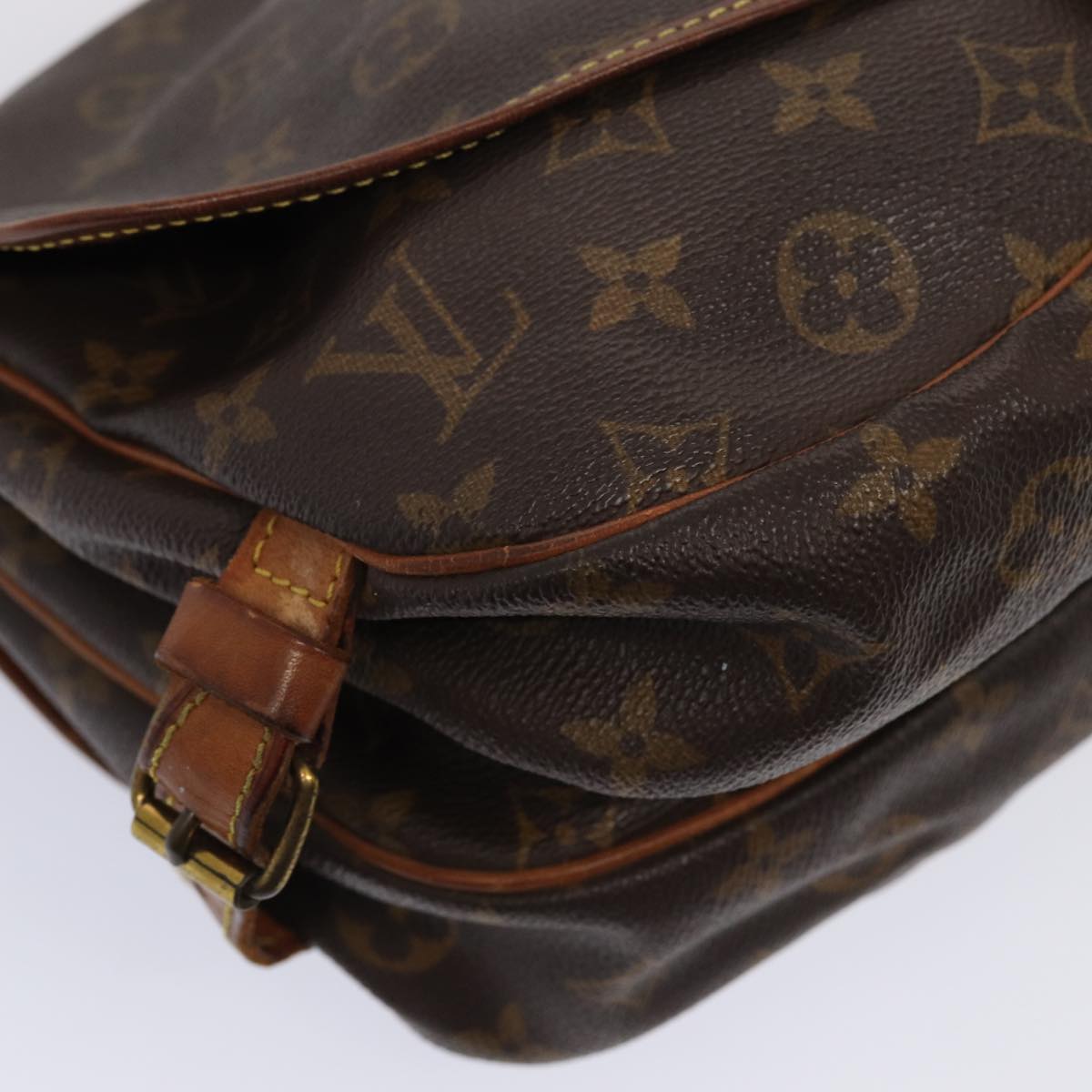 LOUIS VUITTON Monogram Saumur 30 Shoulder Bag M42256 LV Auth bs16947