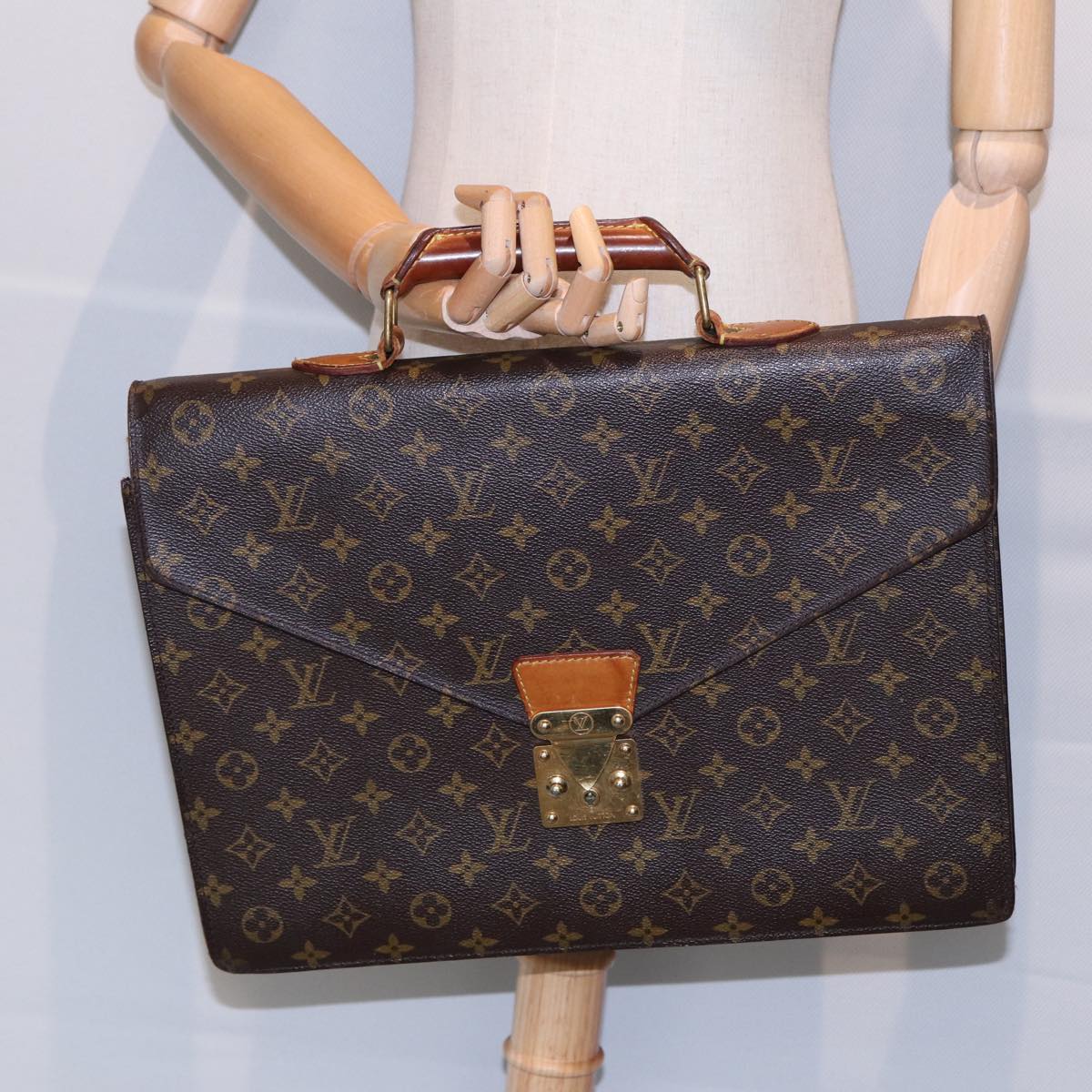 LOUIS VUITTON Monogram Serviette Conseiller Briefcase M53331 LV Auth bs16973