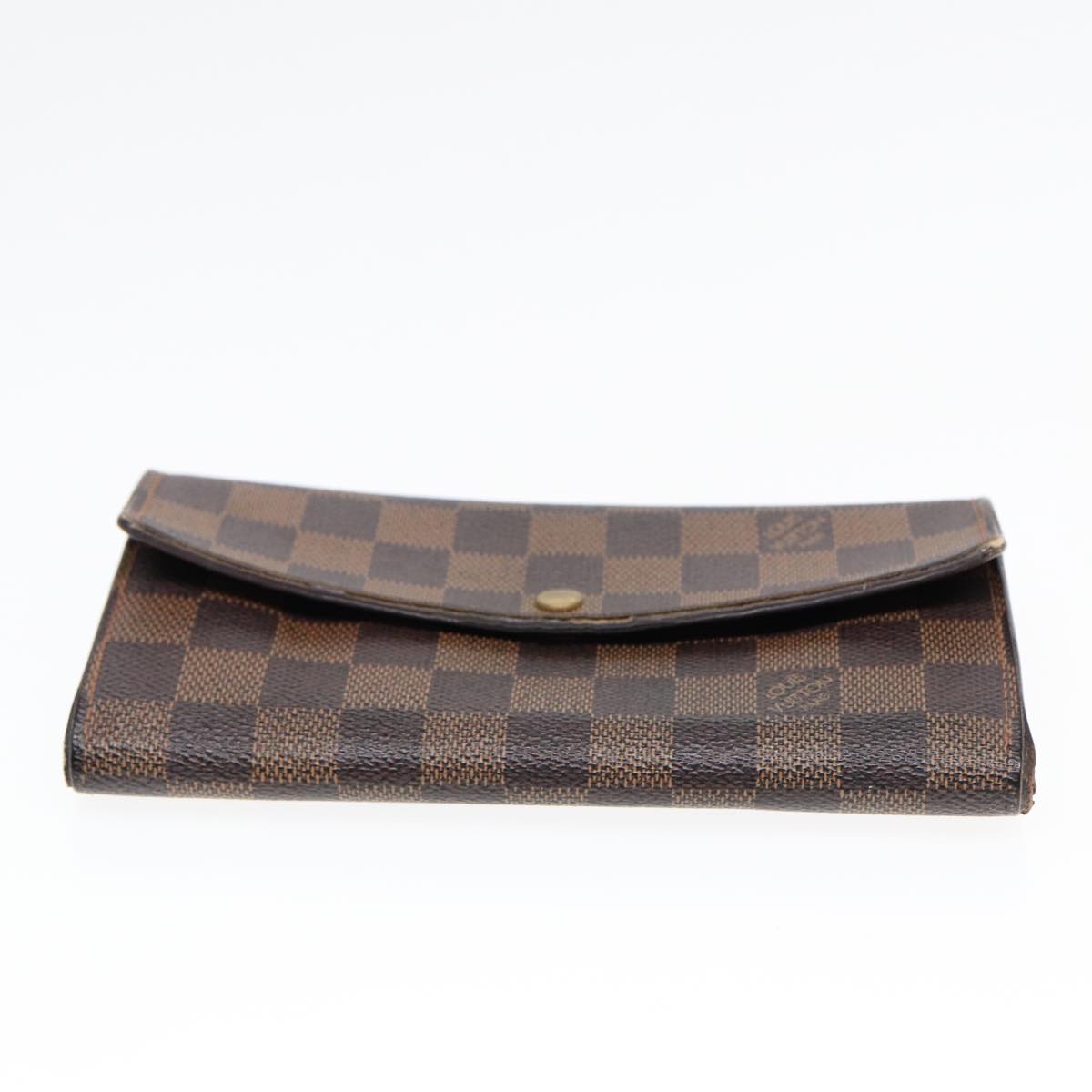 LOUIS VUITTON Damier Ebene Portefeuille Sarah Long Wallet N60491 LV Auth bs17002