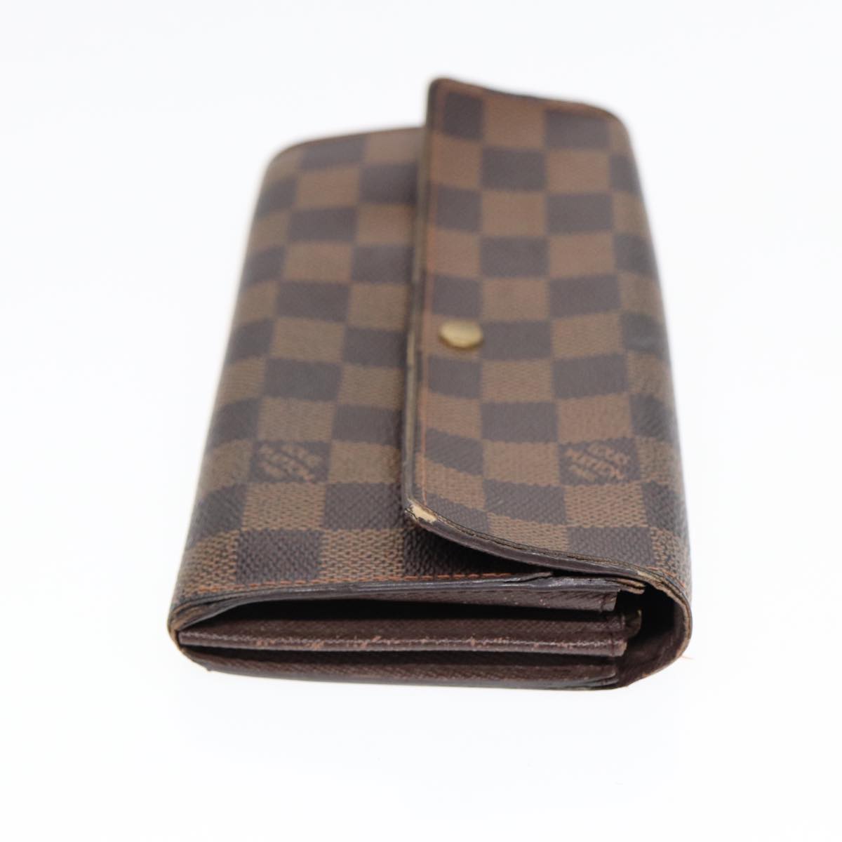 LOUIS VUITTON Damier Ebene Portefeuille Sarah Long Wallet N60491 LV Auth bs17002