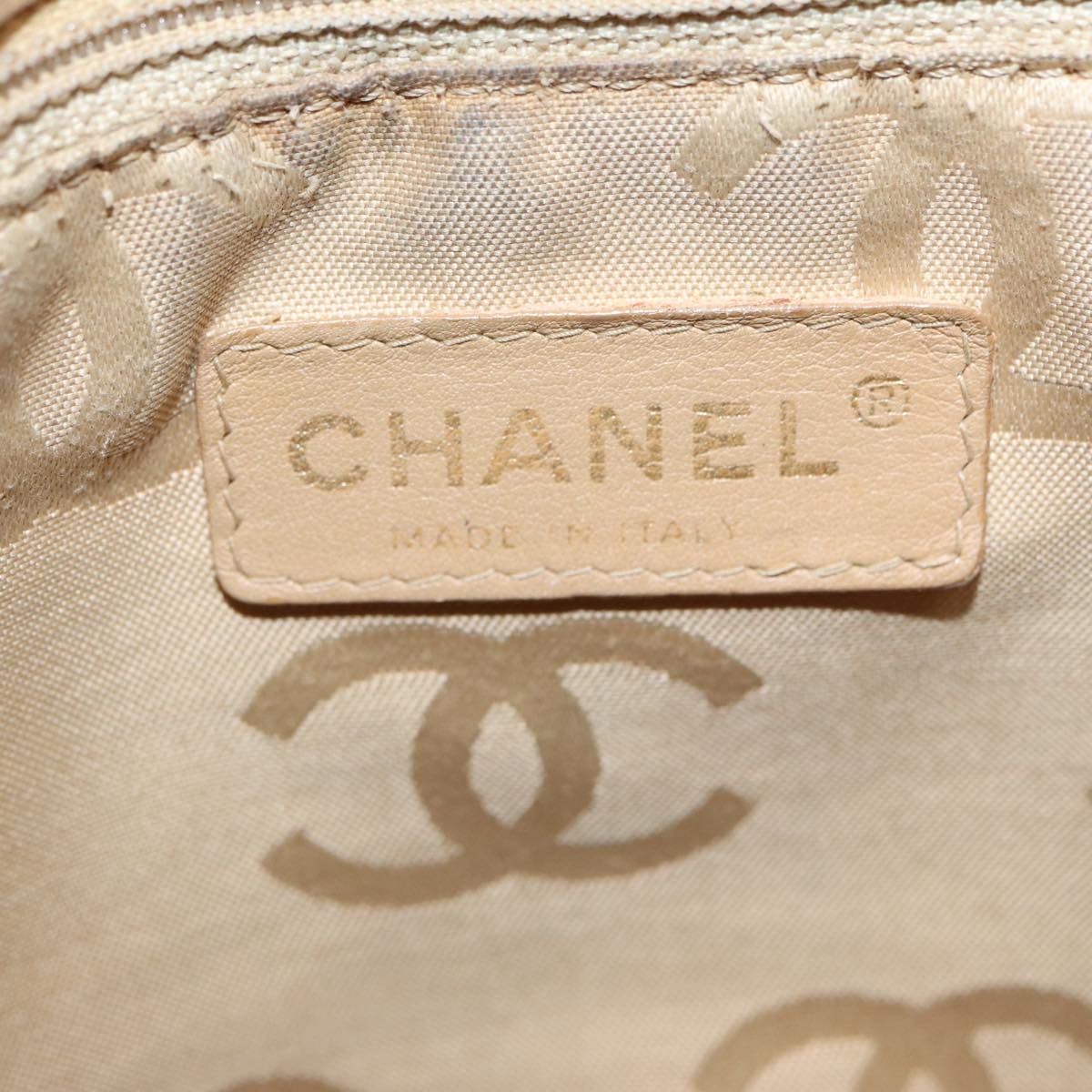 CHANEL Wild Stitch Hand Bag Leather Brown Gold CC Auth bs17055