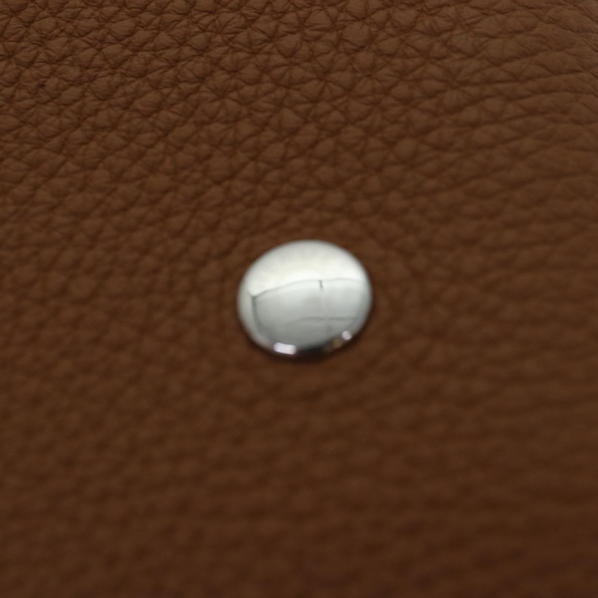 HERMES Yuris PM Day Planner Cover Leather Brown Silver Auth bs17075