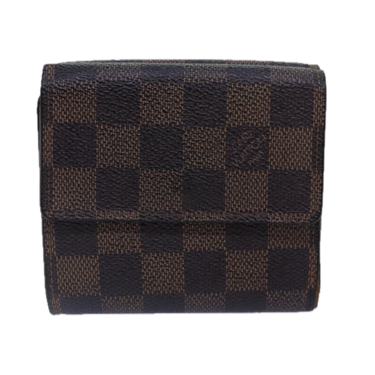 LOUIS VUITTON Damier Ebene Porte Monnaie Billets Cartes N61652 LV Auth bs17097