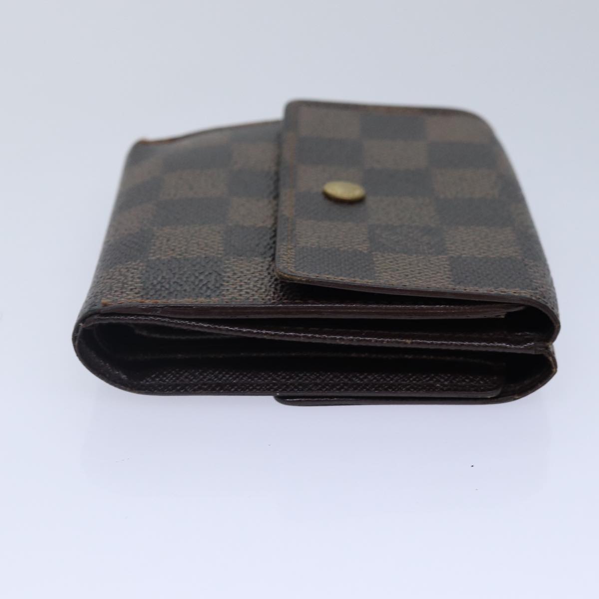 LOUIS VUITTON Damier Ebene Porte Monnaie Billets Cartes N61652 LV Auth bs17097