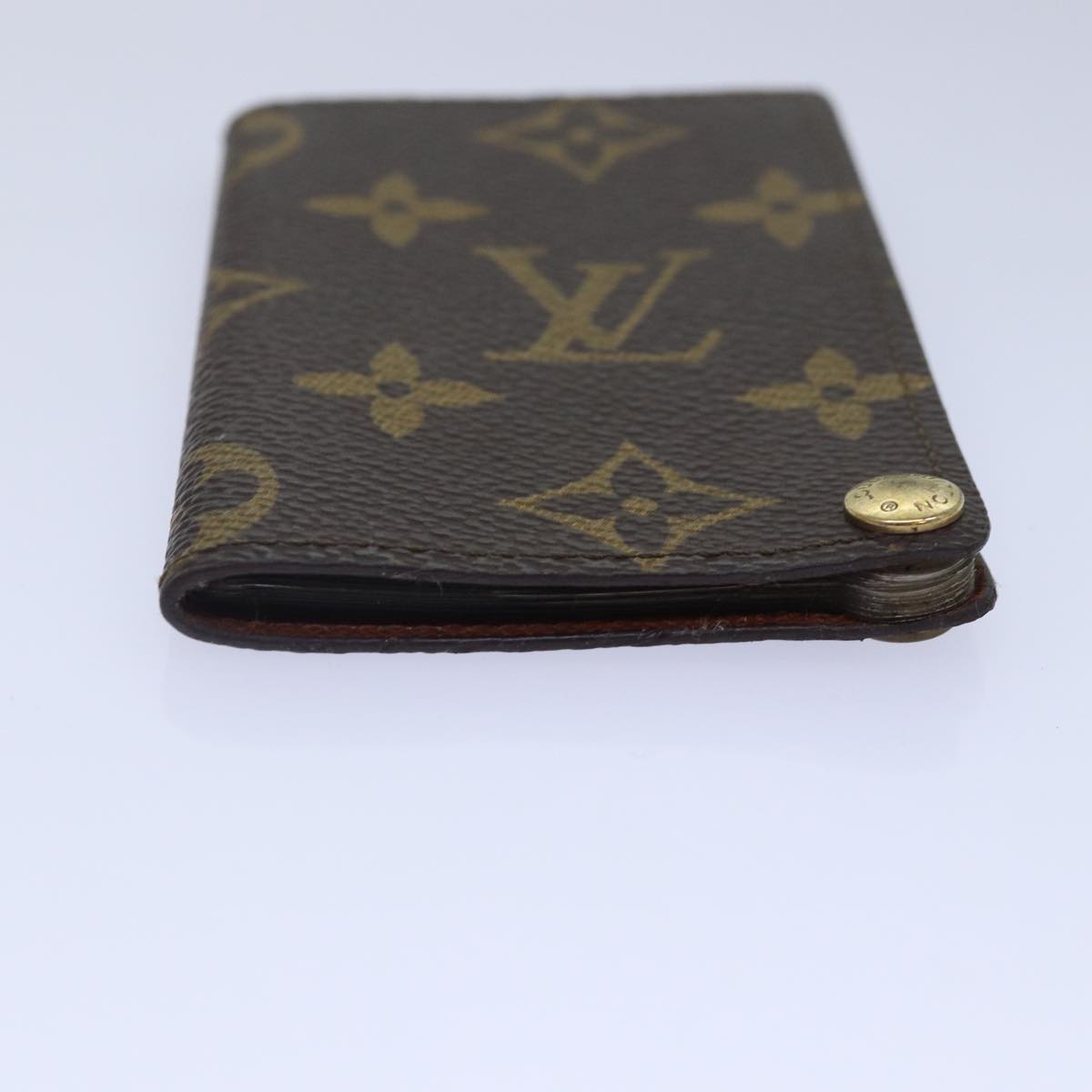 LOUIS VUITTON Monogram Porte Cartes Credit Pression Case M60937 LV Auth bs17098