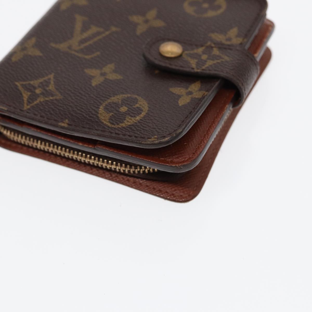 LOUIS VUITTON Monogram Compact Zip Wallet M61667 LV Auth bs17099