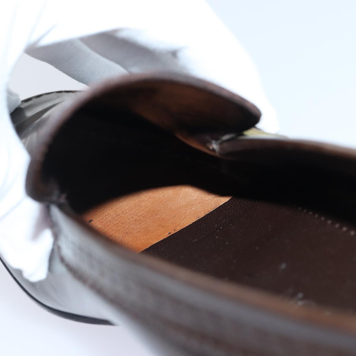 LOUIS VUITTON shoes Leather 7 Brown LV Auth bs17139