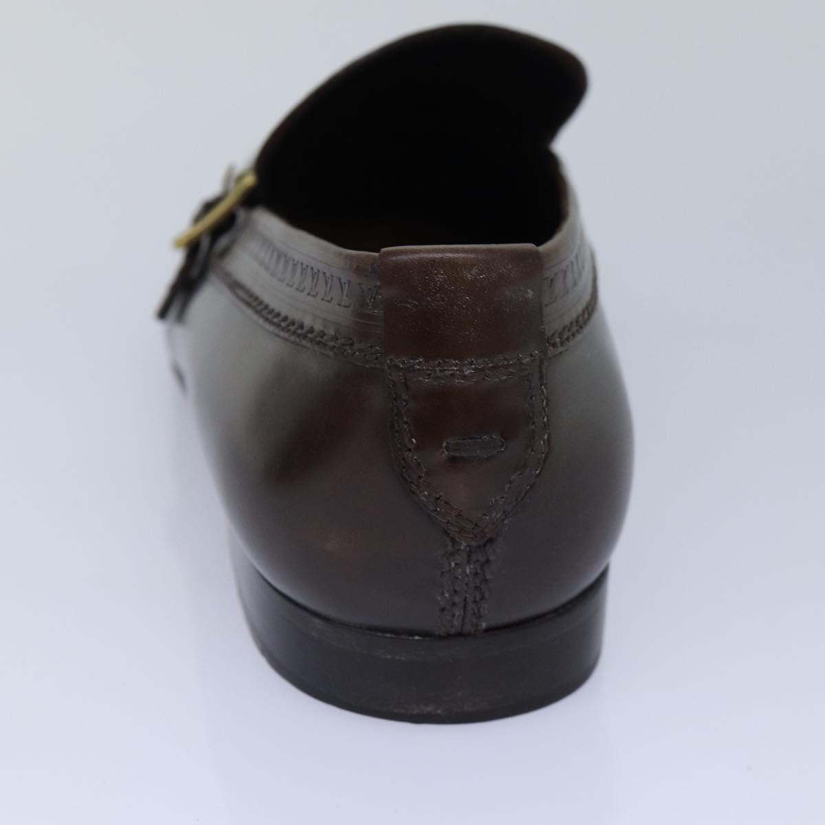 LOUIS VUITTON shoes Leather 7 Brown LV Auth bs17139