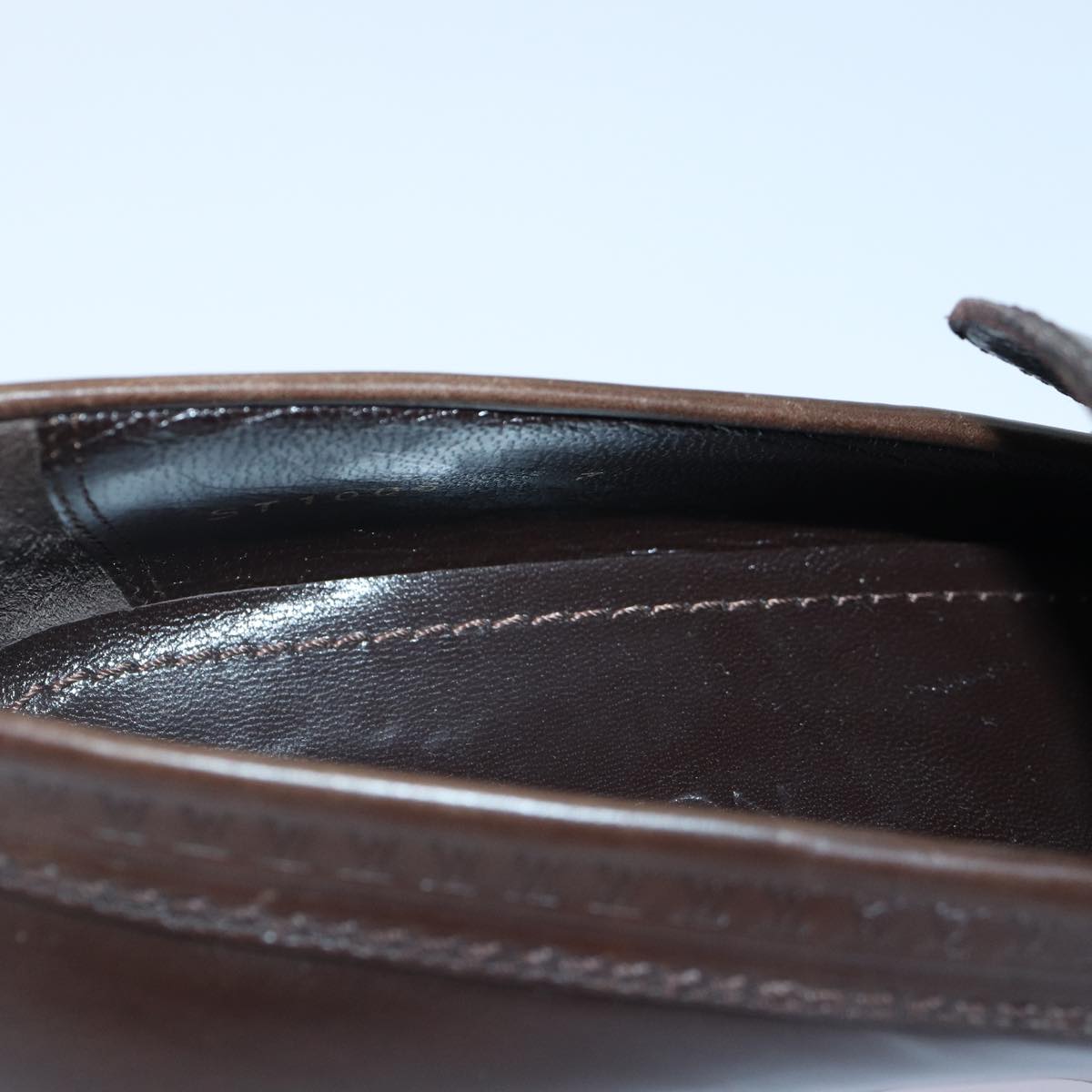 LOUIS VUITTON shoes Leather 7 Brown LV Auth bs17139