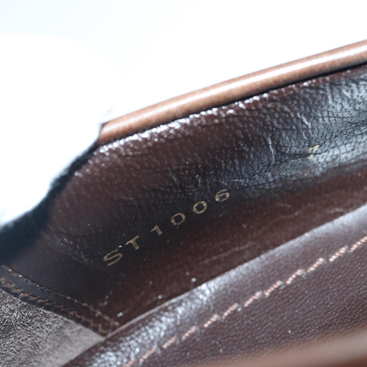 LOUIS VUITTON shoes Leather 7 Brown LV Auth bs17139