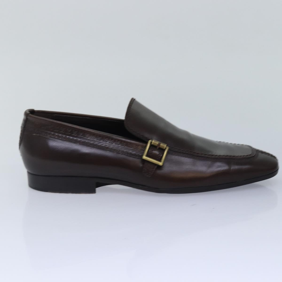 LOUIS VUITTON shoes Leather 7 Brown LV Auth bs17139