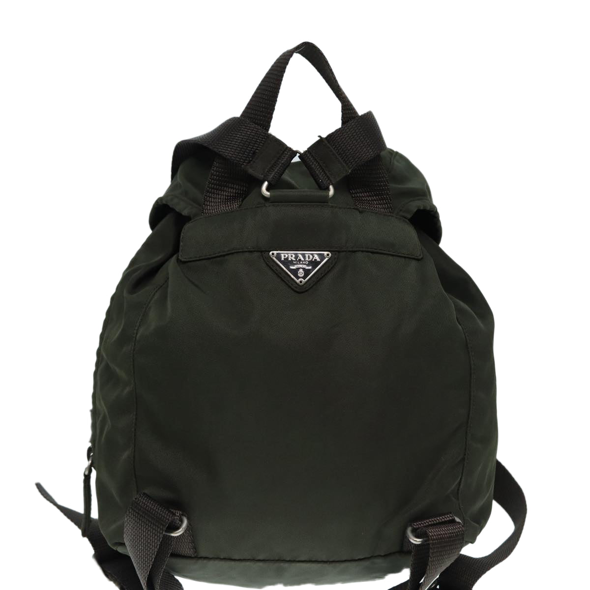 PRADA Backpack Nylon Khaki Auth bs17144