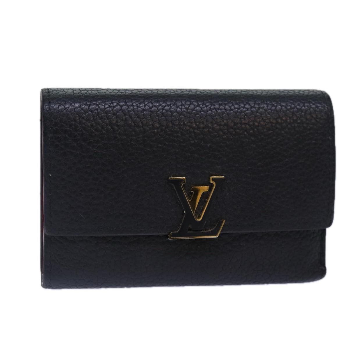 LOUIS VUITTON Portefeuille Capucines Compact Wallet Black M62157 LV Auth bs17177