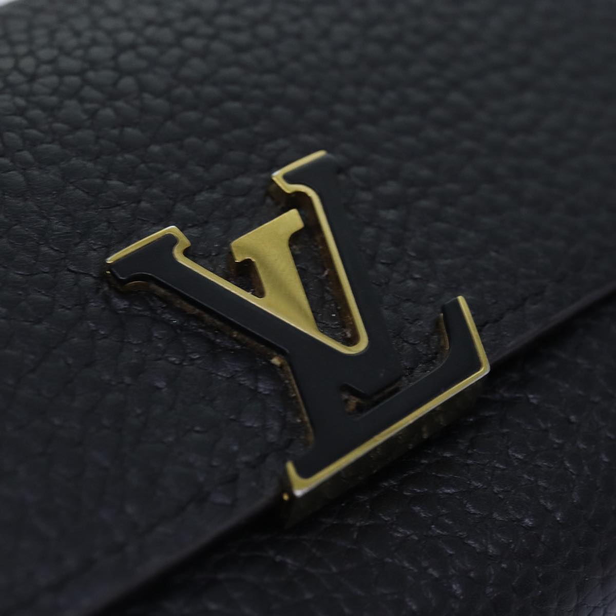 LOUIS VUITTON Portefeuille Capucines Compact Wallet Black M62157 LV Auth bs17177