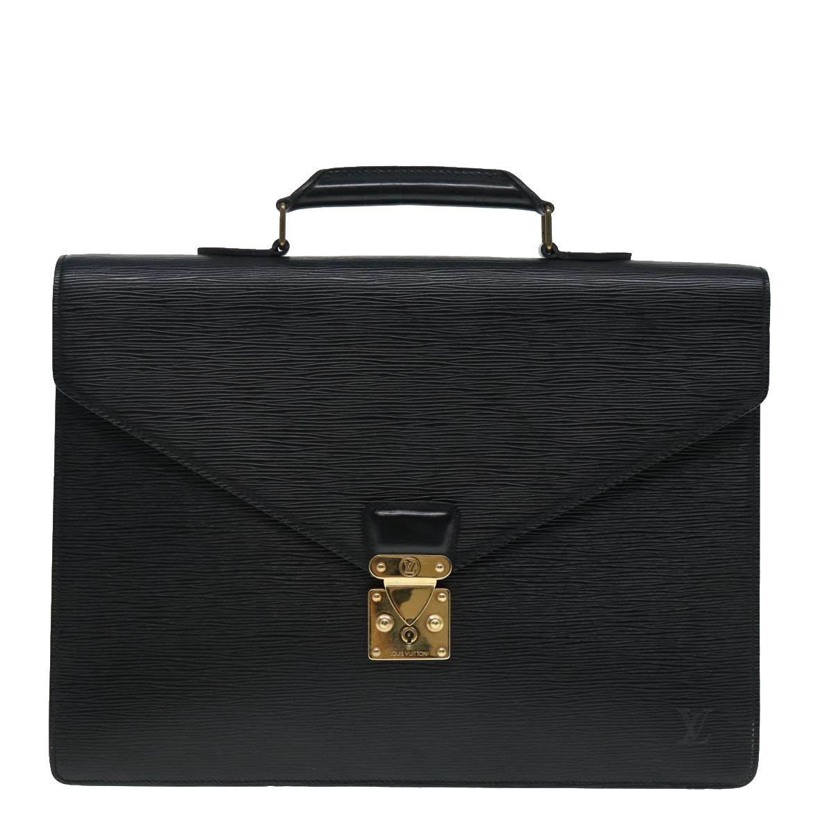 LOUIS VUITTON Epi Serviette Conseiller Briefcase Black M54422 LV Auth bs17184