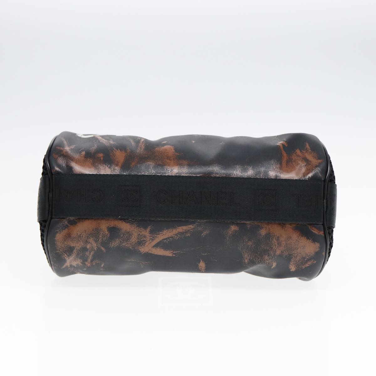 CHANEL Sports Line Shoulder Bag Nylon Black CC Auth bs17222