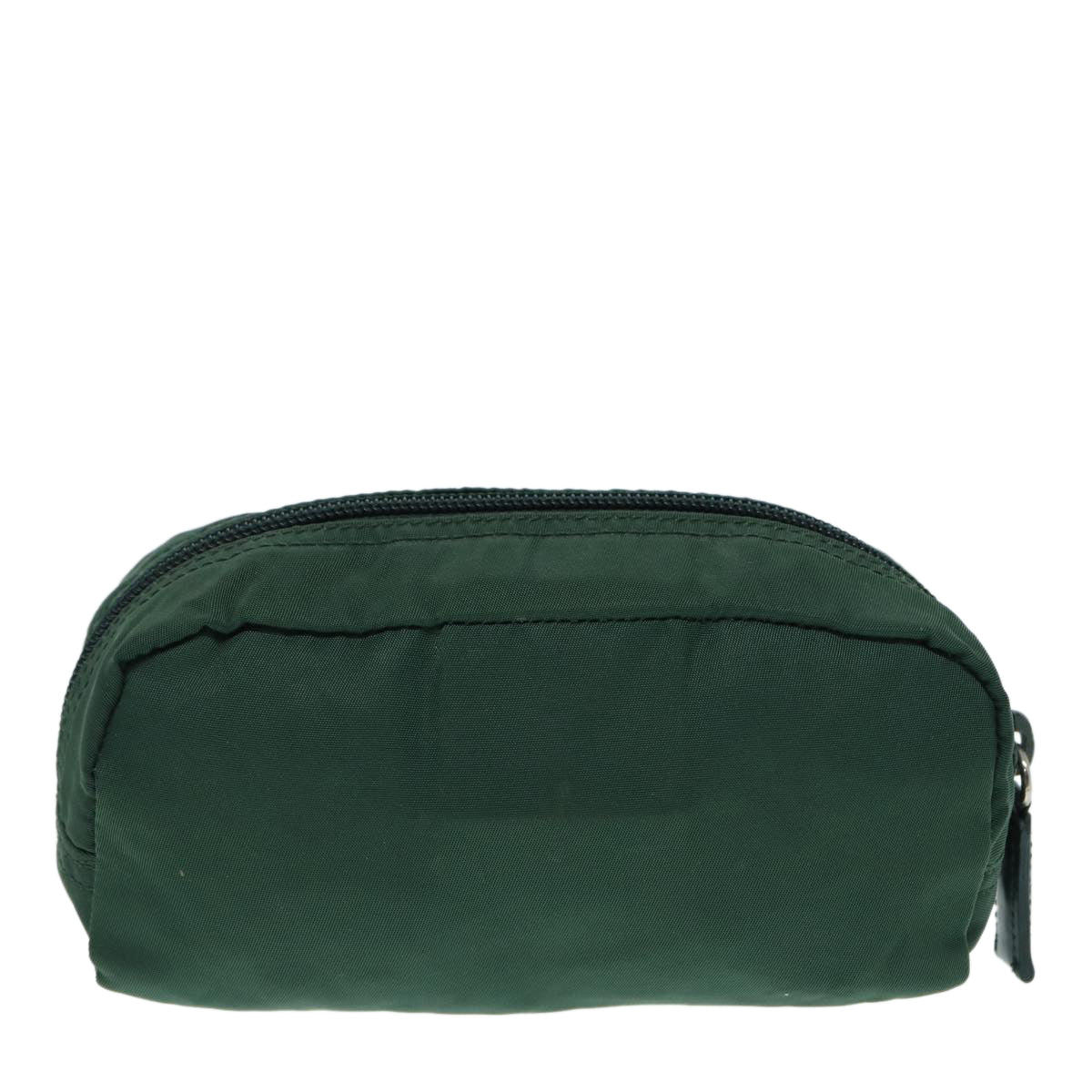 PRADA Pouch Nylon Green Silver Auth bs17230