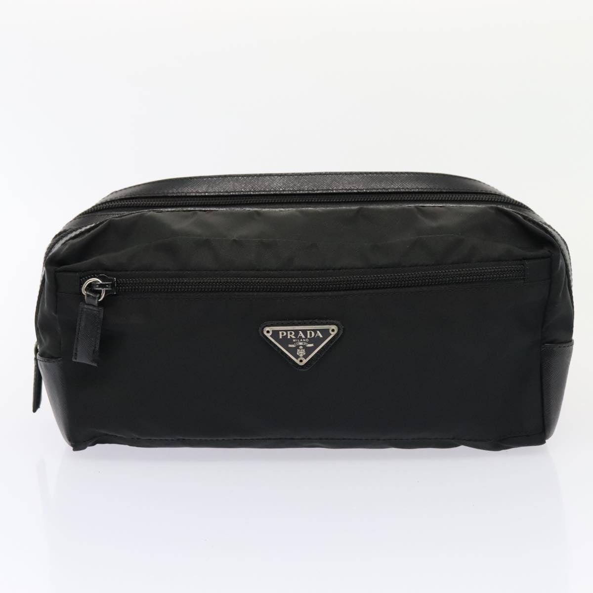 PRADA Pouch Nylon 3Set Black Navy Auth bs17241