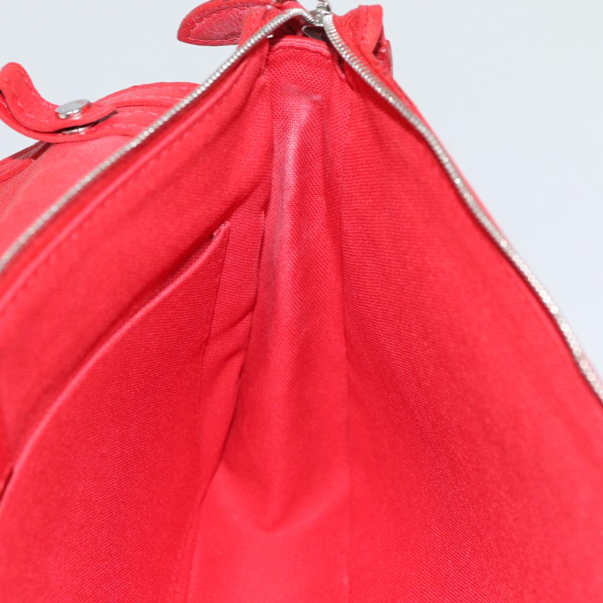 LOUIS VUITTON Parnasea Esan Ciel Shoulder Bag Leather Red M94448 LV Auth bs17244