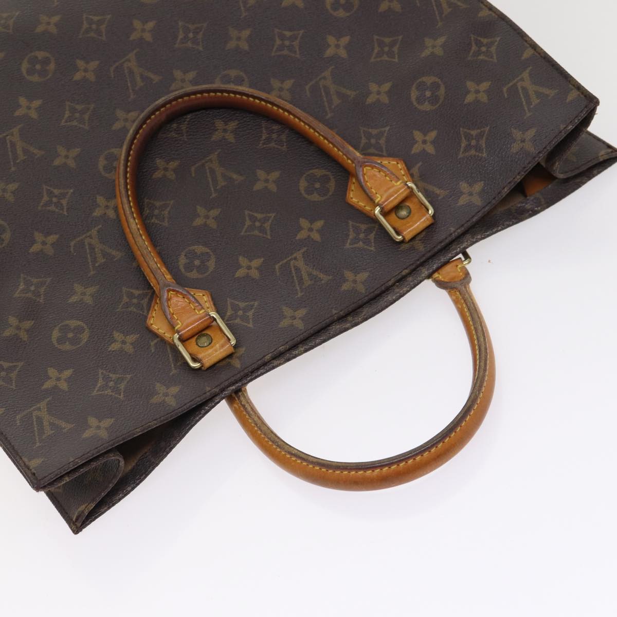 LOUIS VUITTON Monogram Sac Plat Hand Bag M51140 LV Auth bs17282