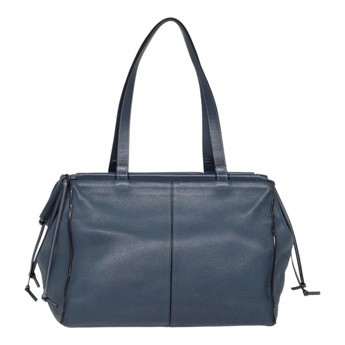 LOEWE Anagram Tote Bag Leather Blue Auth bs17302