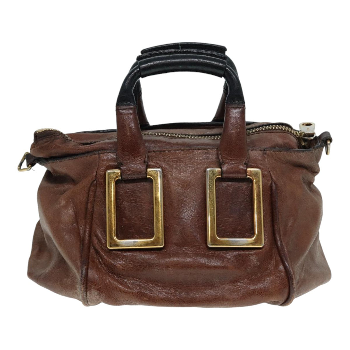 Chloe Etel Hand Bag Leather 2way Brown Auth bs17348