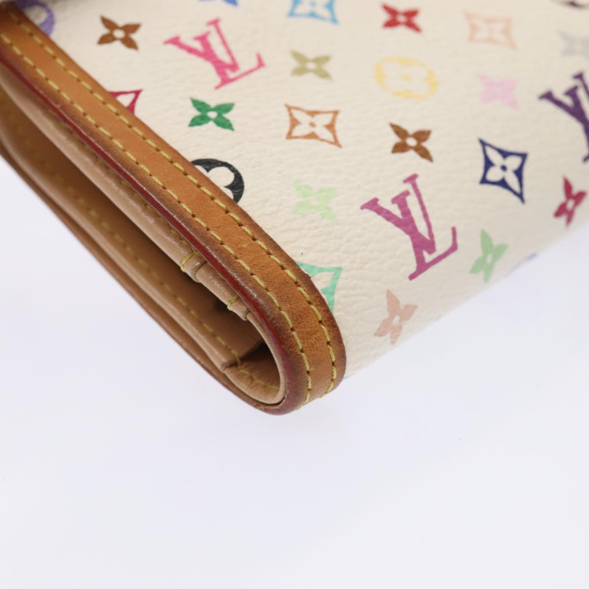 LOUIS VUITTON Multicolor Portefeuille Viennois Wallet Black M92987 Auth bs17392