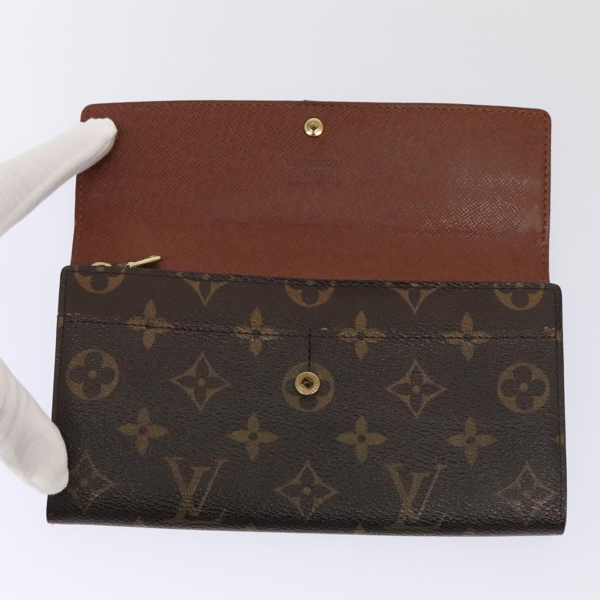 LOUIS VUITTON Monogram Portefeuille Sarah Long Wallet M60531 LV Auth bs17395