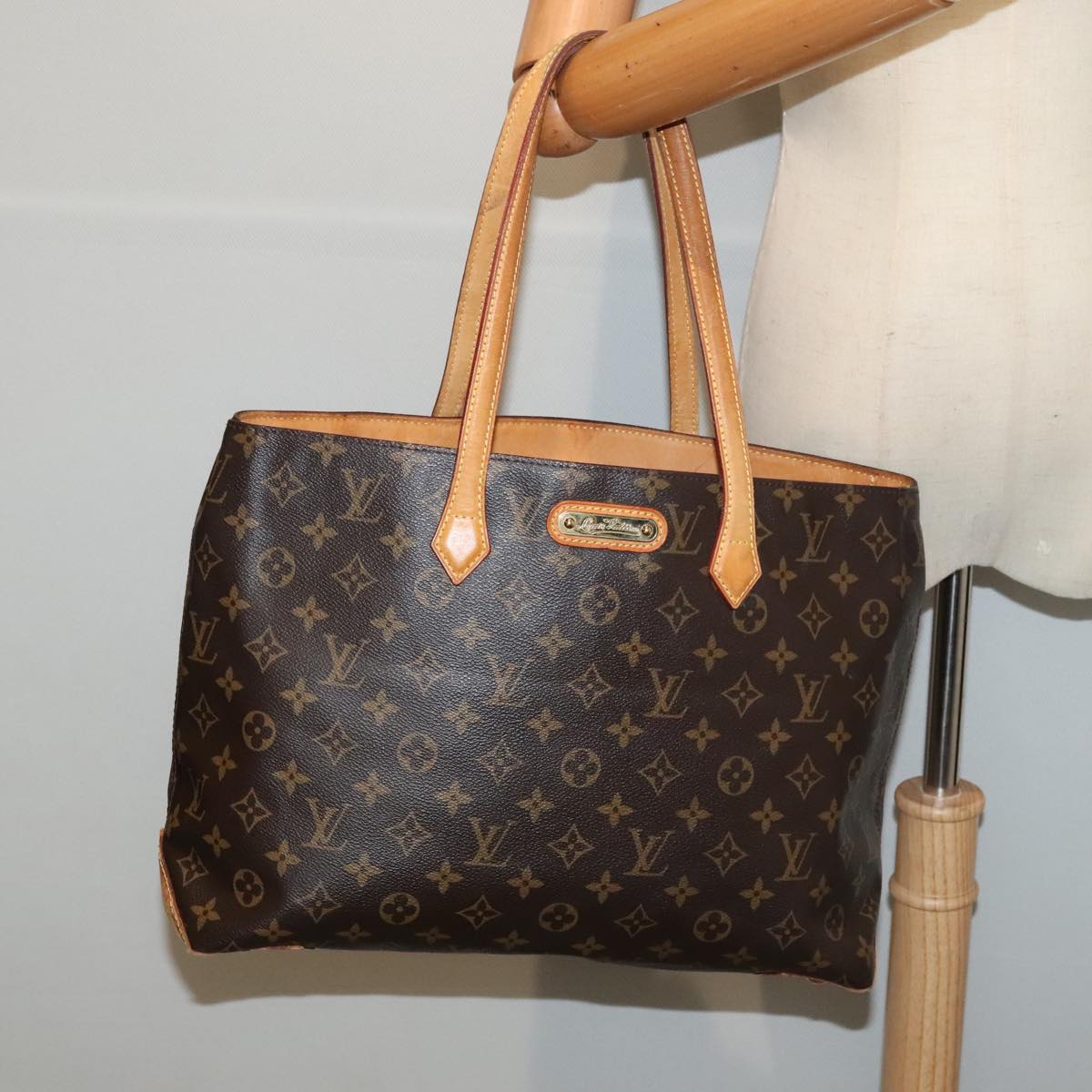 LOUIS VUITTON Monogram Wilshire MM Hand Bag M45644 LV Auth bs17398