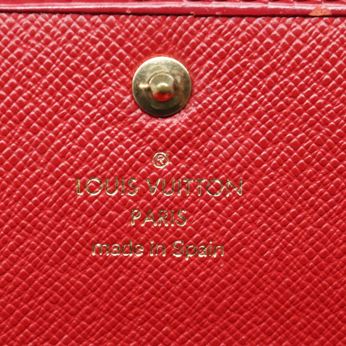 LOUIS VUITTON Epi Portefeiulle Sarah Long Wallet Red M6359E LV Auth bs17451