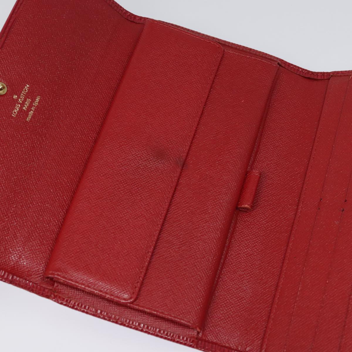 LOUIS VUITTON Epi Portefeiulle Sarah Long Wallet Red M6359E LV Auth bs17451