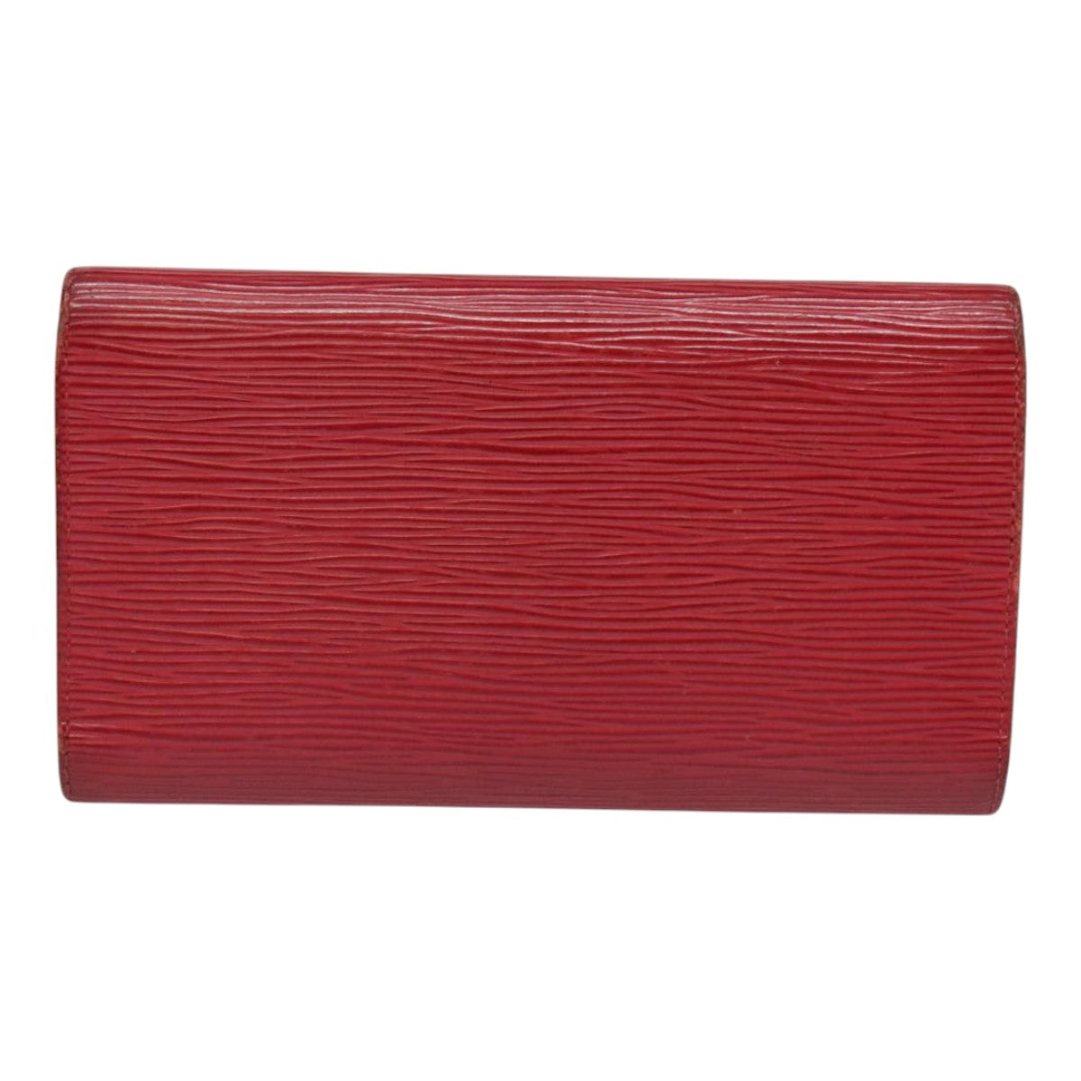 LOUIS VUITTON Epi Portefeiulle Sarah Long Wallet Red M6359E LV Auth bs17451