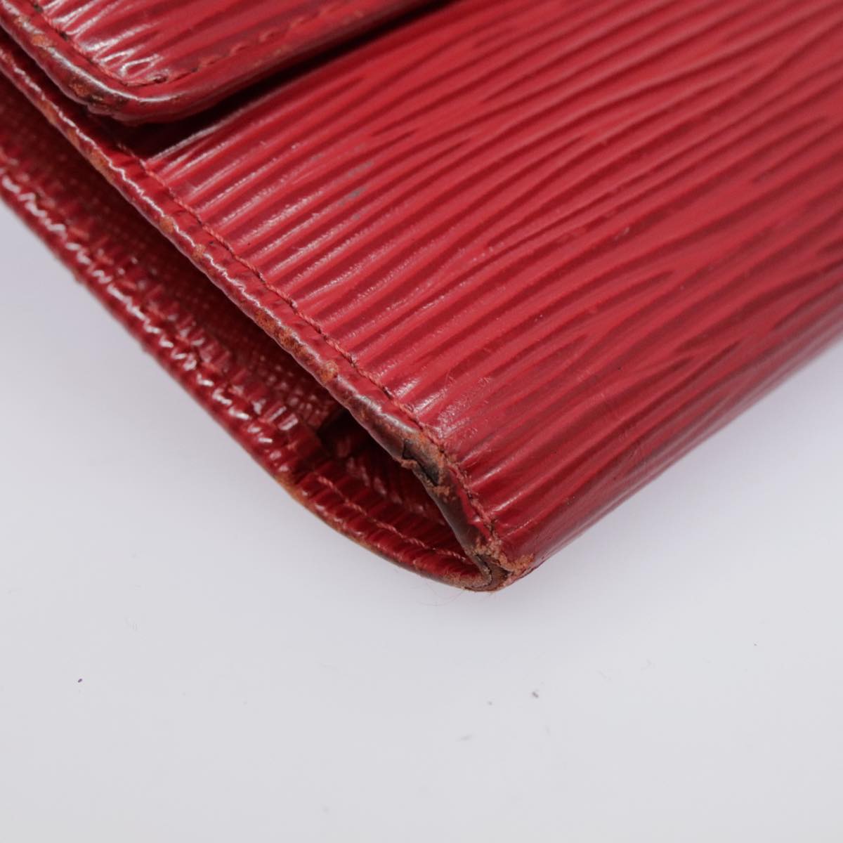 LOUIS VUITTON Epi Portefeiulle Sarah Long Wallet Red M6359E LV Auth bs17451