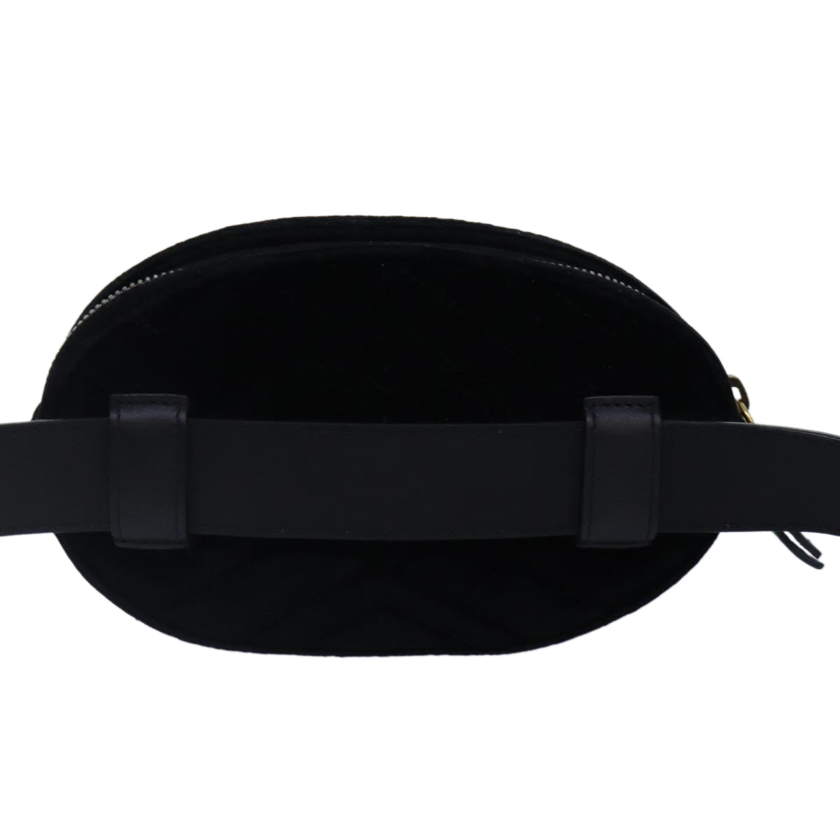 GUCCI Waist bag Velor Black Gold 476434 Auth bs17475M