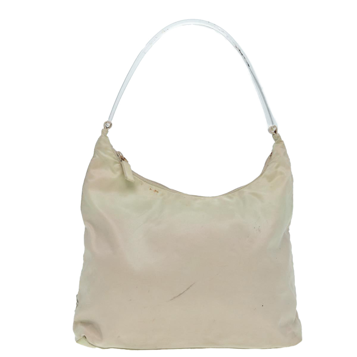 PRADA Hand Bag Nylon Beige Auth bs17497